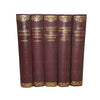 Charles Dickens 5 Burgundy Books - Hazell, Watson & Viney