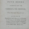 The Death of Abel. In five books. Attempted from the German by Mary Collyer, 1762
