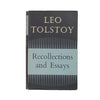 Leo Tolstoy's Recollections and Essays 1961 - Oxford