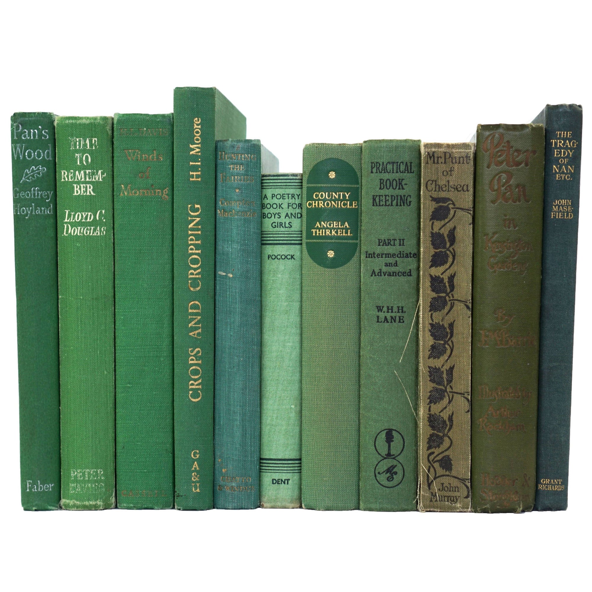 Books By The Foot: Vintage Green Collection