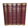 Charles Dickens 5 Burgundy Books - Hazell, Watson & Viney