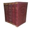 Charles Dickens 5 Burgundy Books - Hazell, Watson & Viney