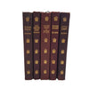 Charles Dickens 5 Vintage Leather Pocket Books - Thomas Nelson, (Red and Gold)