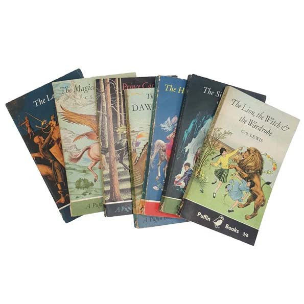 C. S. Lewis Narnia Seven Puffin Book Collection 1970s