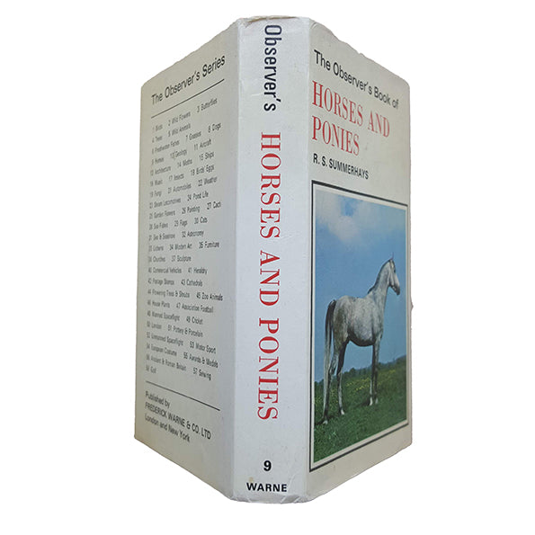 The Observer's Book of Horses &amp; Ponies by R. S. Summerhays (#9) DJ