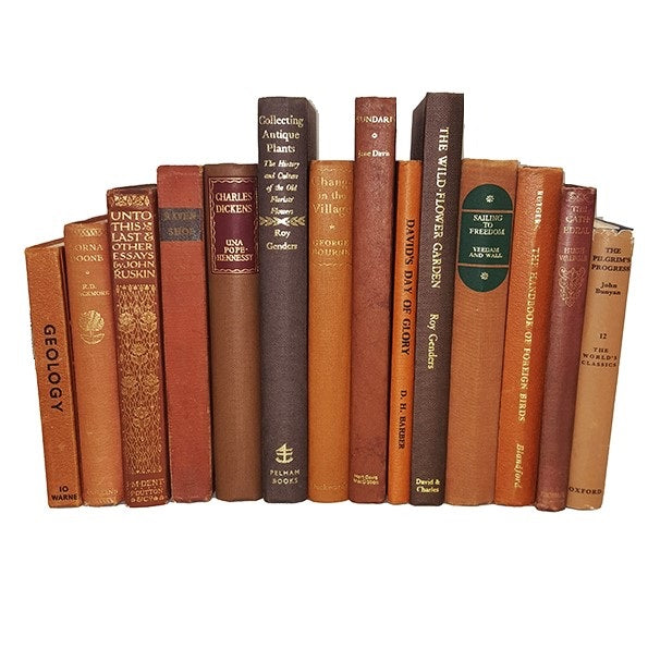 Books By The Foot: Brown and Tan Collection