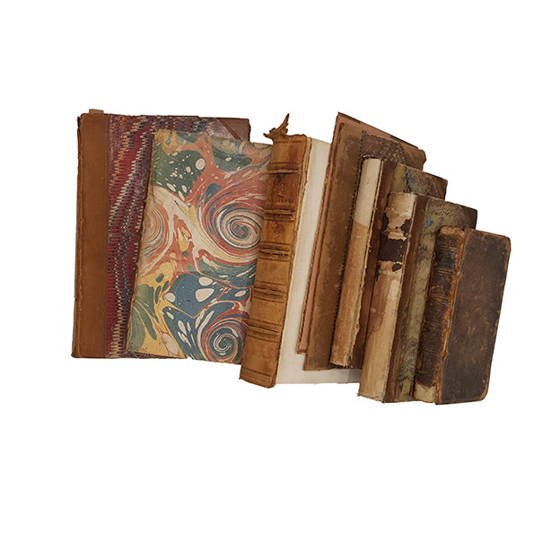 Books By The Foot: Distressed Leather-Bound