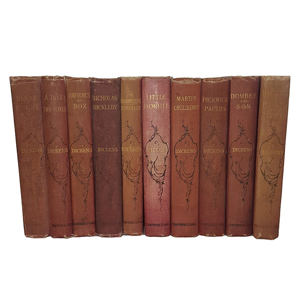 Charles Dickens' Collected Works - Chapman and Hall, c.1880s (17 Books)