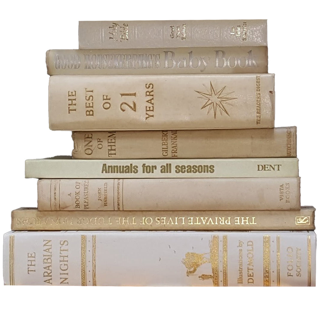 Books By The Foot: Cream &amp; Gold