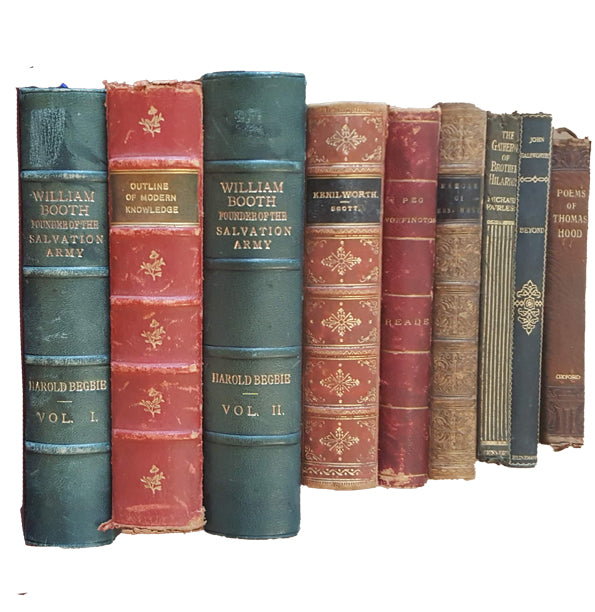 Books By The Foot: Highly Decorative Leather Bound Collection