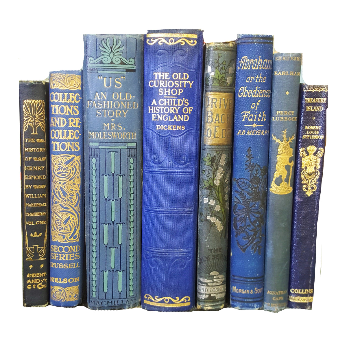 Books by the Foot: Highly Decorative Blue &amp; Gold