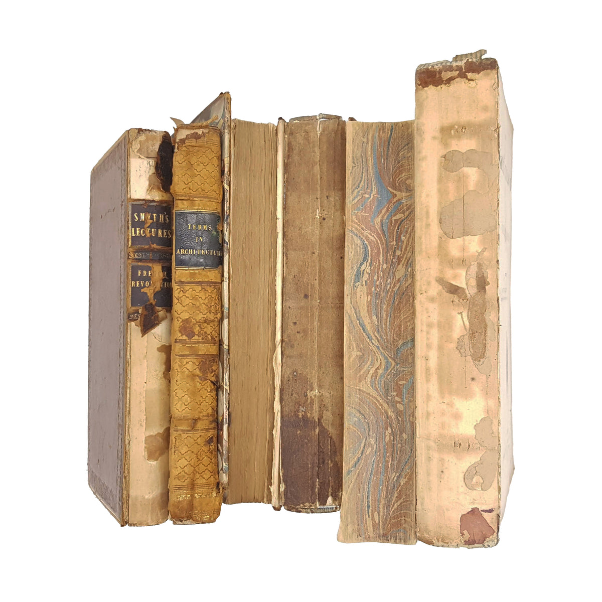 Books By The Foot: Distressed Leather-Bound