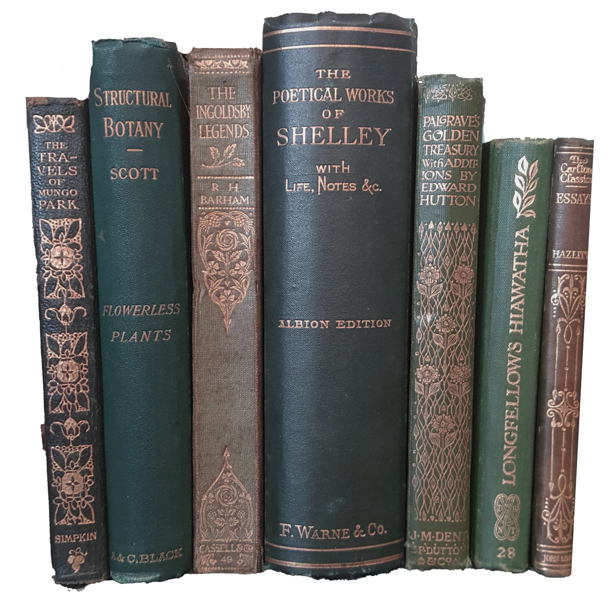Books By The Foot: Highly Decorative Green &amp; Gold