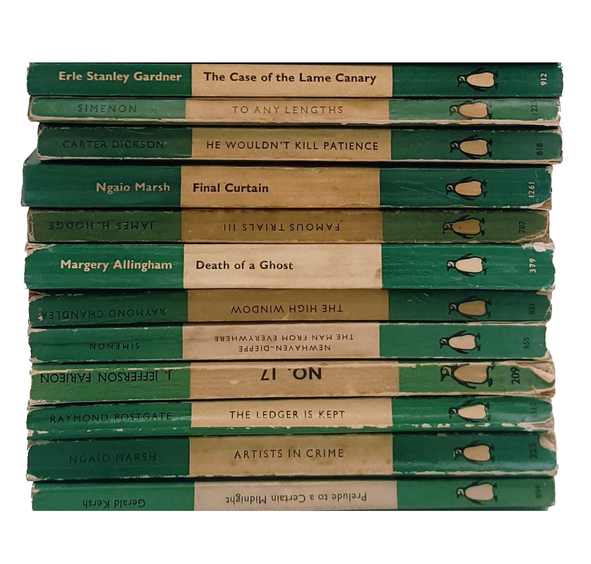Books by the Foot: Horizontal Stripe Green Penguin Paperbacks
