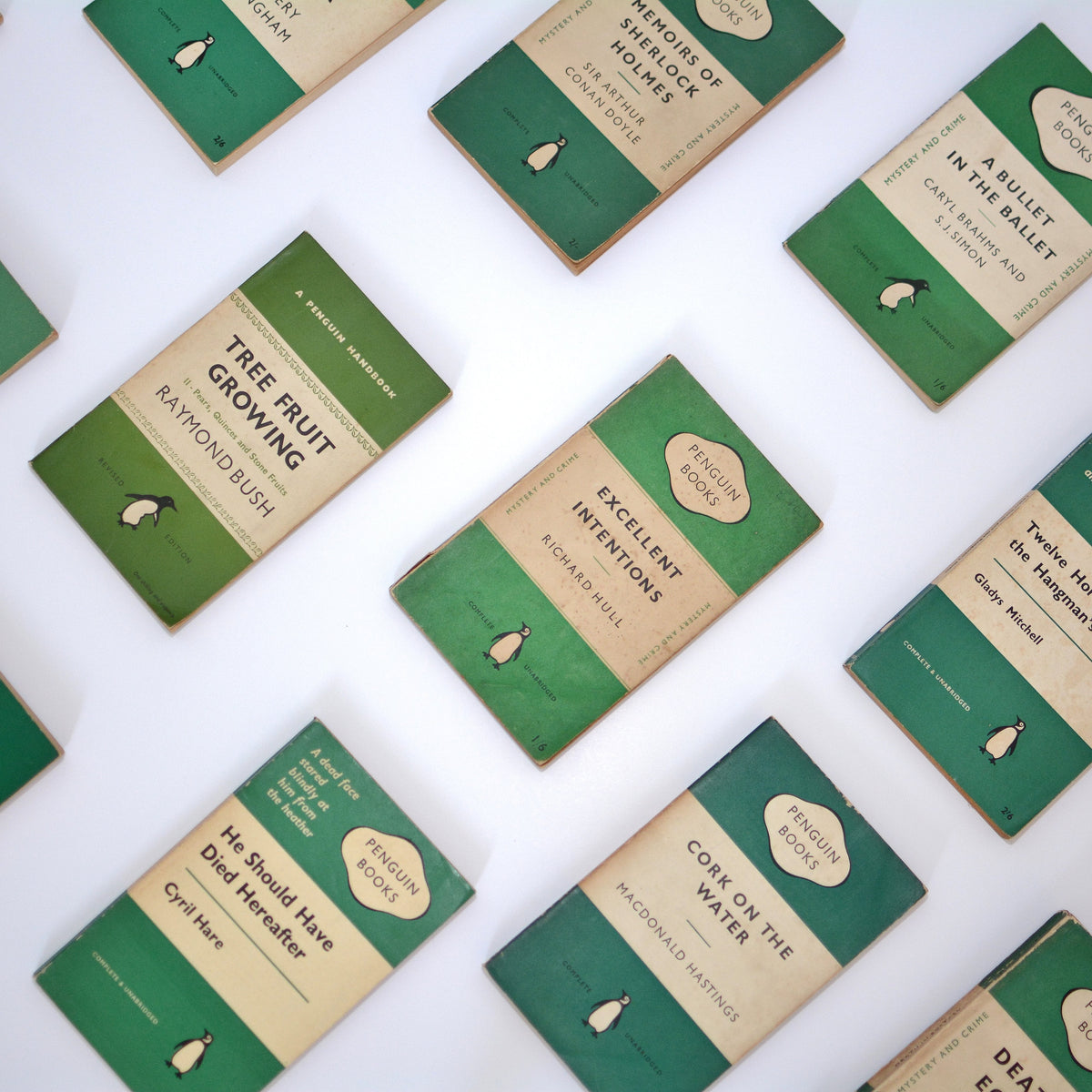 Books by the Foot: Horizontal Stripe Green Penguin Paperbacks