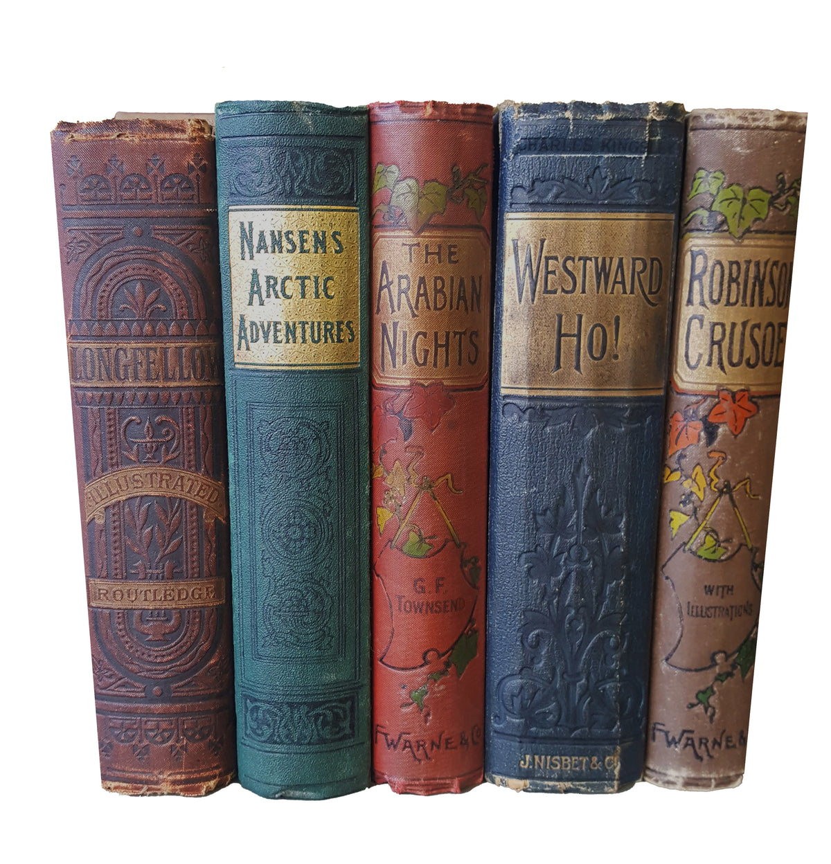 Books By The Foot: Highly Decorative Mixed Colour