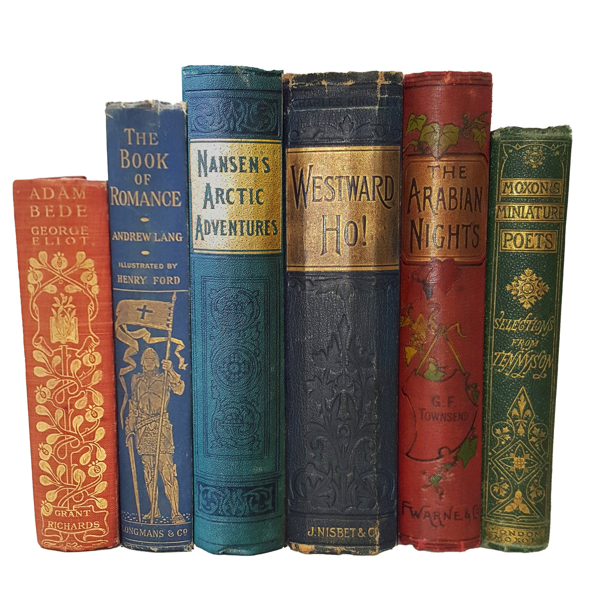 Books By The Foot: Vintage Jewel Colours