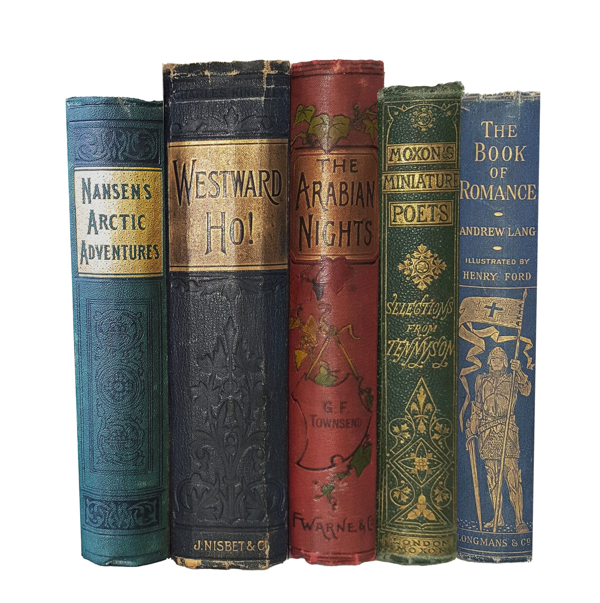 Books By The Foot: Vintage Jewel Colours