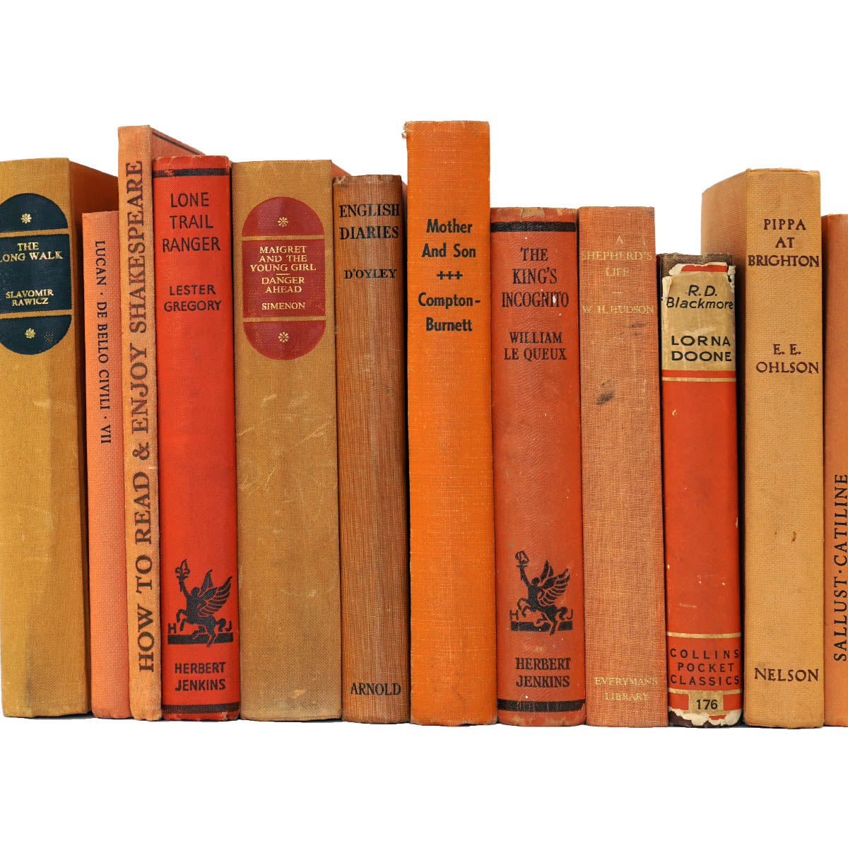 Books By The Foot: Vintage Orange