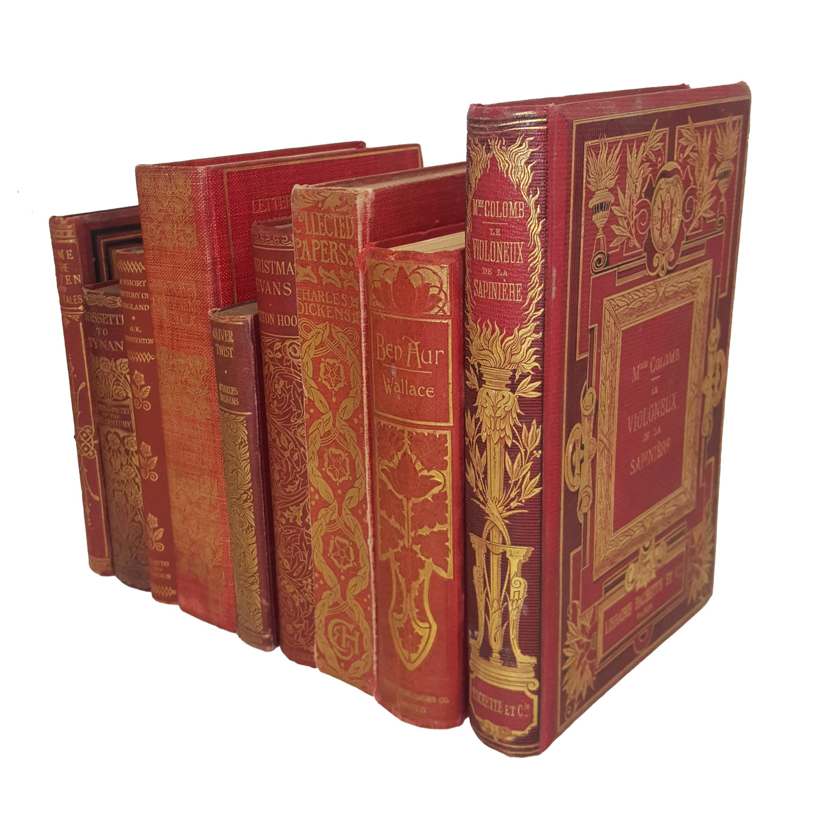 Books by the Metre: Vintage Highly Decorative Red &amp; Gold