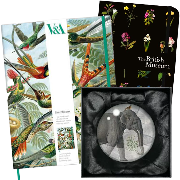 Nature Stationery Set - Notebook, Sketchbook, Paperweight