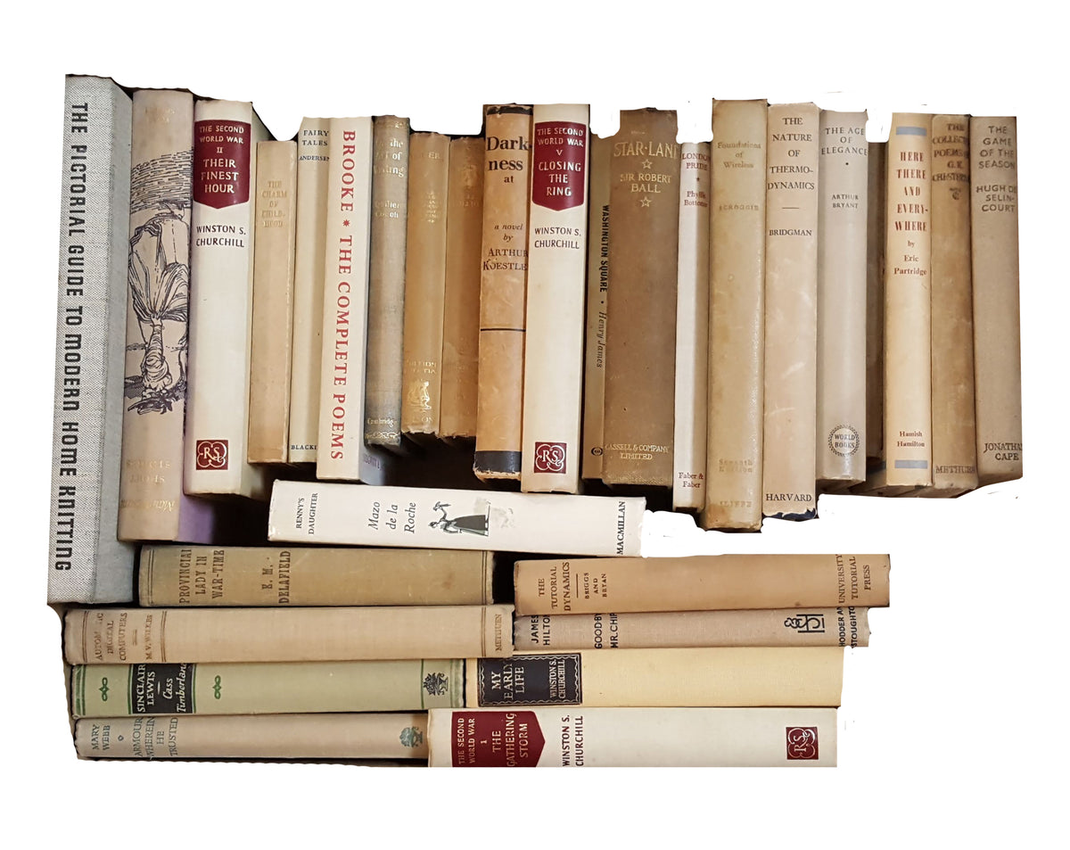 Books by the Foot: Vintage Beige