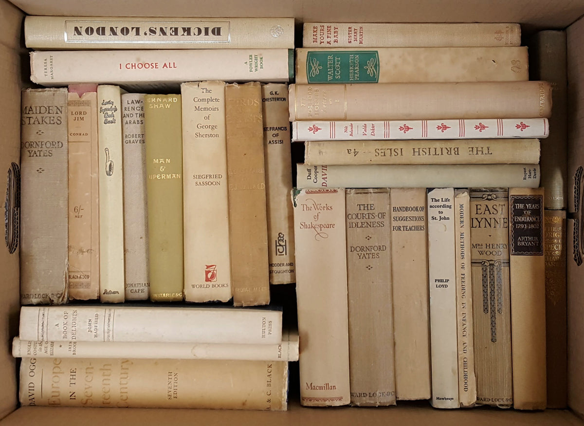 Books by the Foot: Vintage Beige