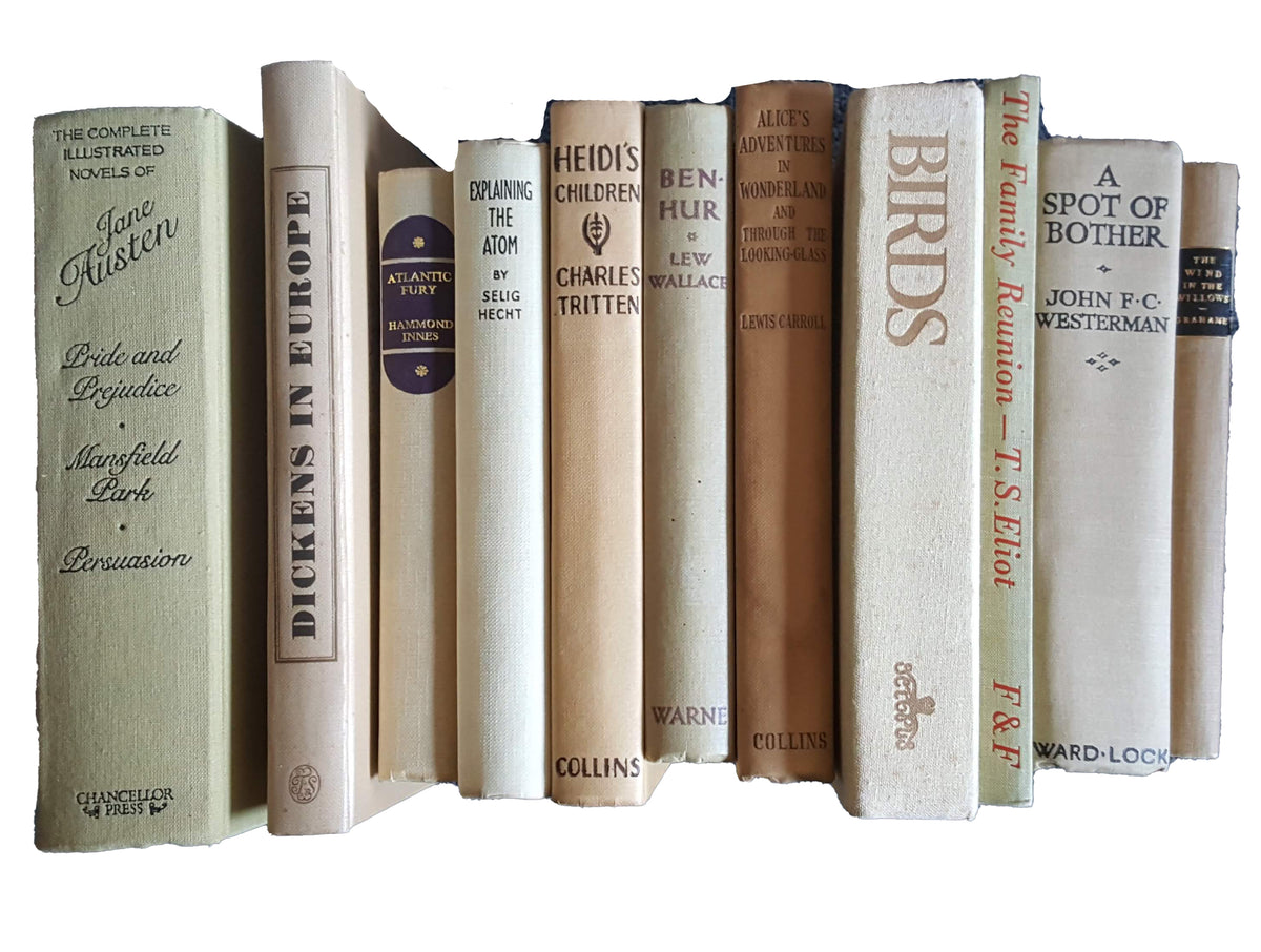 Books by the Foot: Vintage Beige