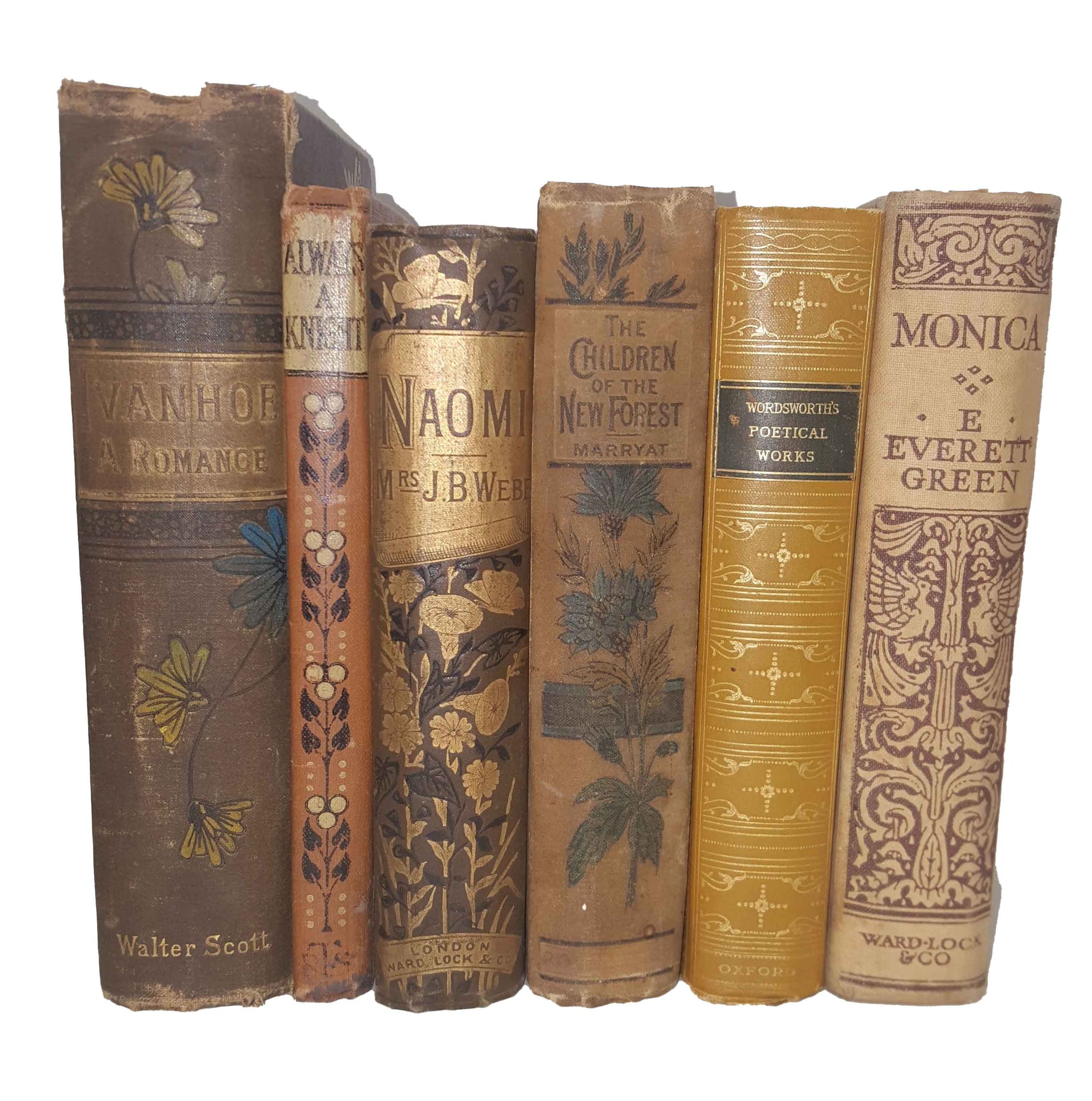 Books By The Foot: Highly Decorative Brown Collection