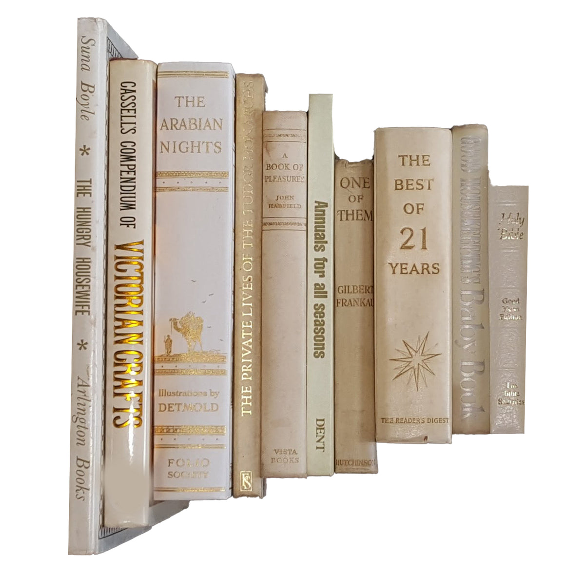 Books By The Foot: Cream &amp; Gold