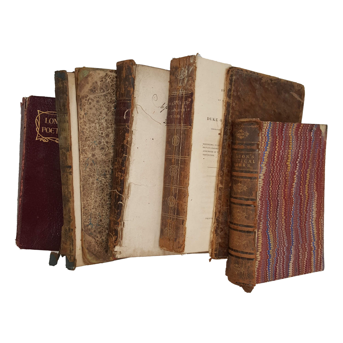 Books By The Foot: Distressed Leather-Bound