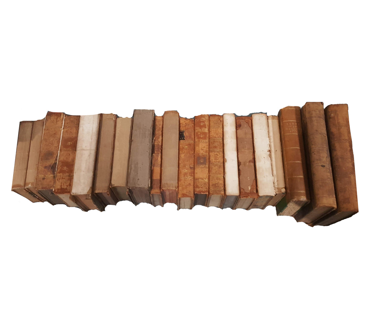 Books By The Foot: Distressed Leather-Bound