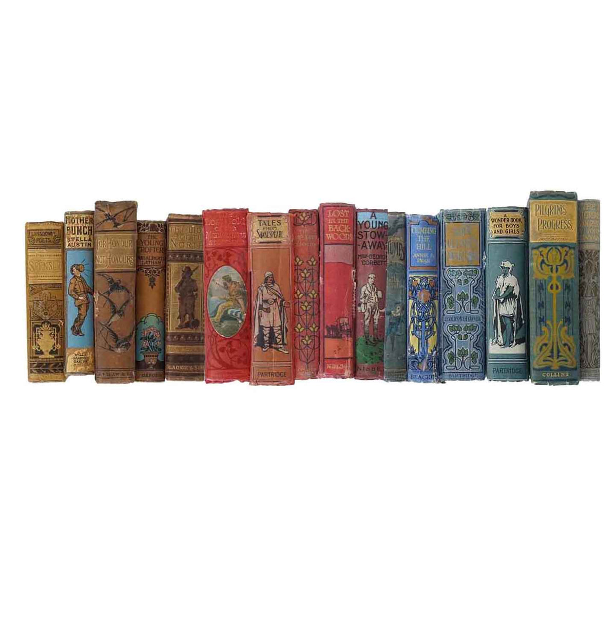 Books By The Foot: Highly Decorative Mixed Colour
