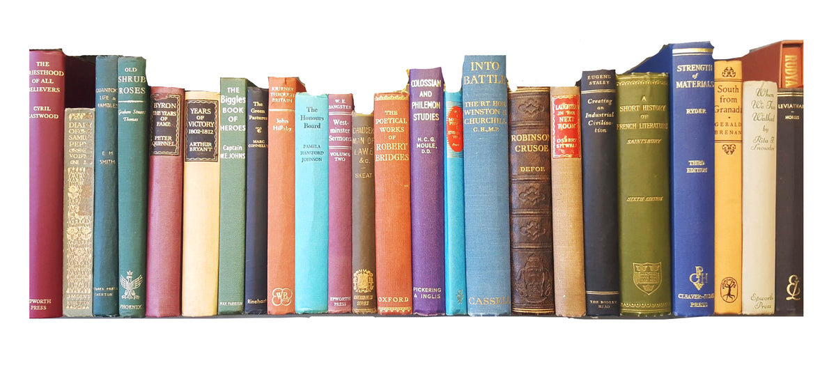 Books by the Foot: Vintage Mixed Colour