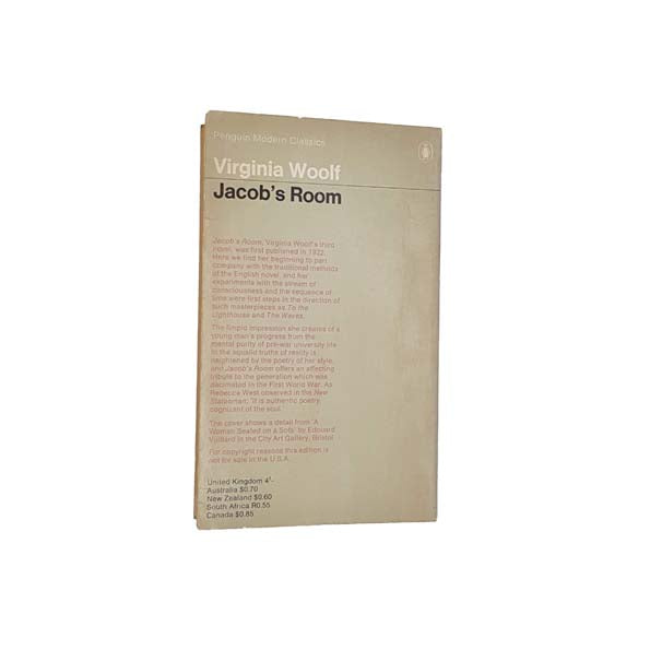 Virginia Woolf's Jacob's Room 1973