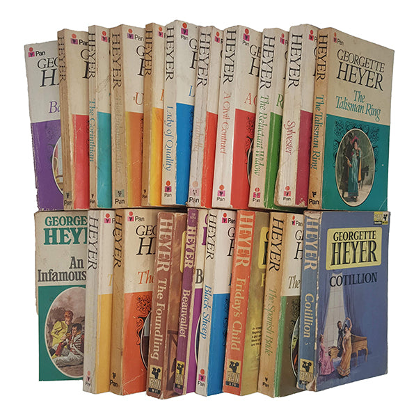 Georgette Heyer Vintage Pan Paperbacks, 1960s (22 Books)