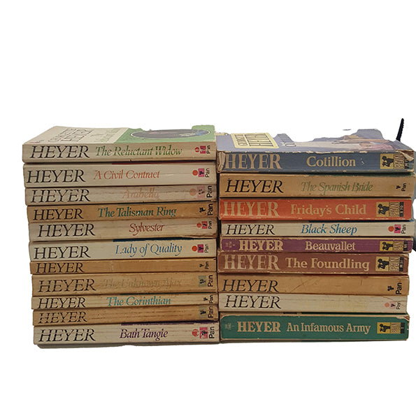 Georgette Heyer Vintage Pan Paperbacks, 1960s (22 Books)