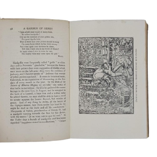 A Garden of Herbs by Eleanour Sinclair Rohde - Herbert Jenkins 1926