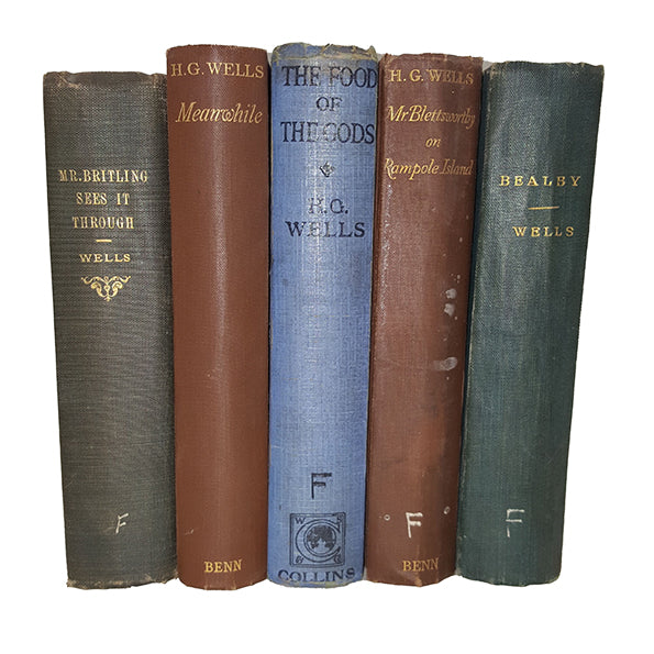 H. G. Wells' Collected Works - Includes 1st Editions (5 Books)