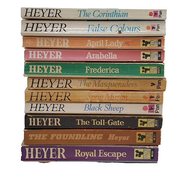Georgette Heyer Vintage Pan Paperbacks, 1960s (11 Books)