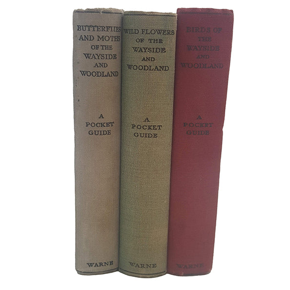 Wayside and Woodland Collection: Wildflowers, Birds; Butterflies by T. A. Coward, 1947 (3 Pocket Books)