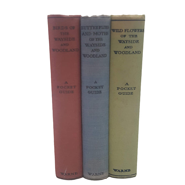 Wayside and Woodland Collection: Wildflowers, Birds; Butterflies by T. A. Coward, 1947 (3 Pocket Books)
