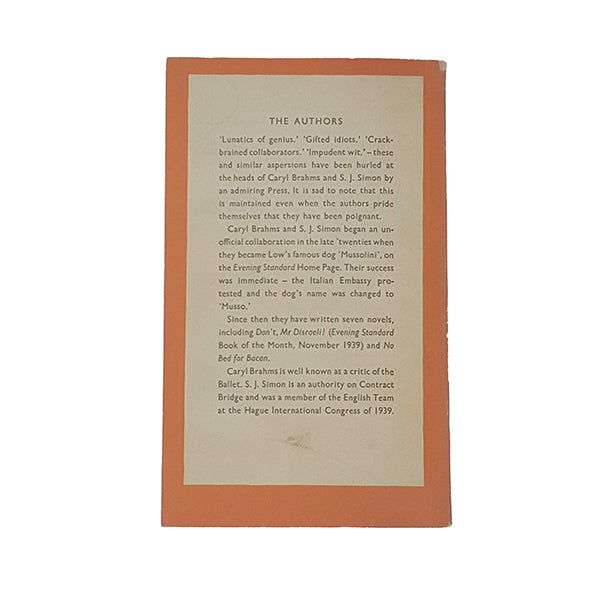 No Bed for Bacon by Caryl Brahms and S. J. Simon - Penguin 1948