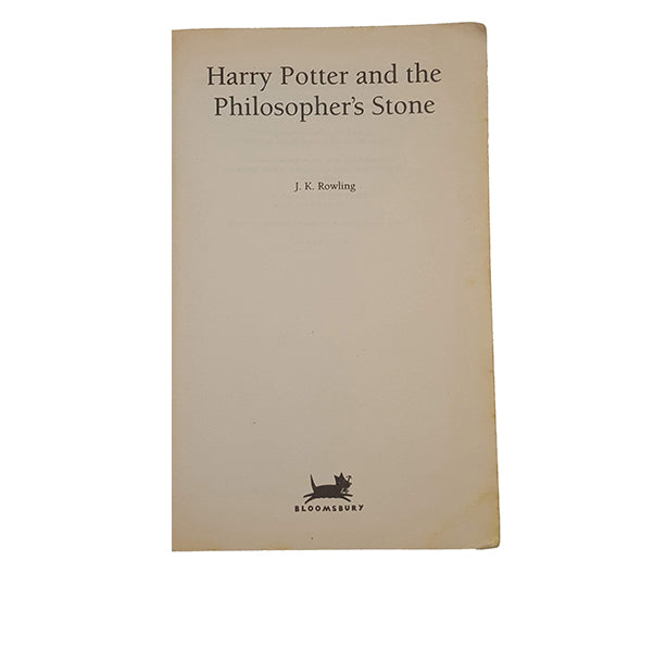 True 1st Edition: Harry Potter And The Philosopher's Stone by J. K. Rowling - Bloomsbury, 1997