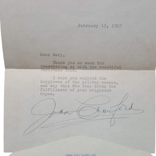 The Films of Joan Crawford with Signed Photo and Letter