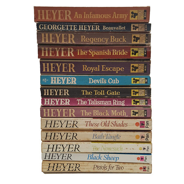 Georgette Heyer Vintage Pan Paperbacks, 1960s (14 Books)