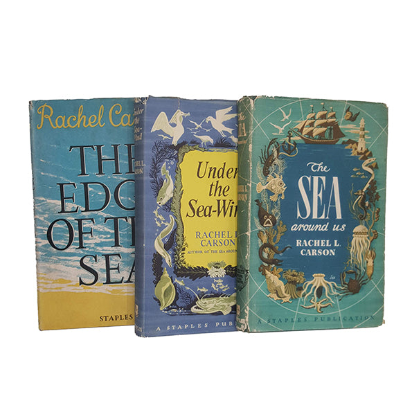 Rachel L. Carson The Sea Around Us Collected Works - Staples, 1952-55 (3 Books)