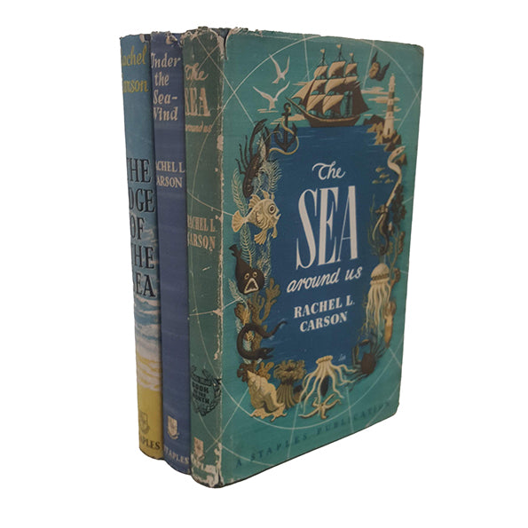 Rachel L. Carson The Sea Around Us Collected Works - Staples, 1952-55 (3 Books)