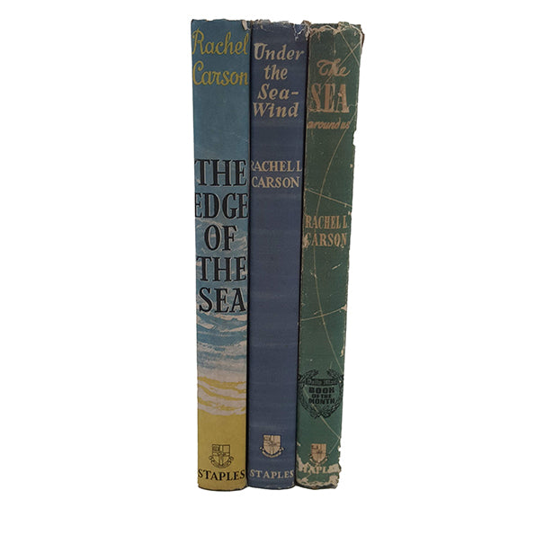 Rachel L. Carson The Sea Around Us Collected Works - Staples, 1952-55 (3 Books)