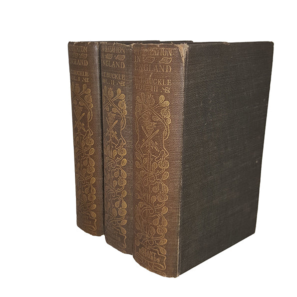 Civilization in England by H. T. Buckle, Vols. I-III, 1903 (3 Books)